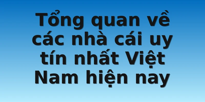 W88_Cập Nhật Ngay Các Nhà Cái Uy Tín Nhất Việt Nam 2022 2 Tổng quan về các nhà cái uy tín nhất Việt Nam hiện nay