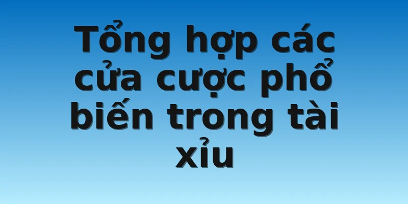 Tổng hợp các cửa cược phổ biến trong tài xỉu 