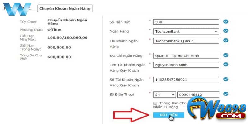Tiết Lộ Các Cách Rút Tiền W88 Nhanh Nhất Dễ Thành Công 2 Hướng dẫn rút tiền W88 chi tiết từ A đến Z